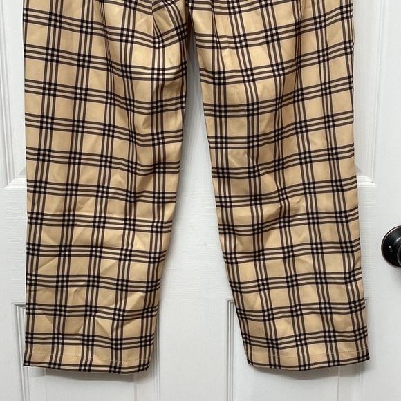 🆕 Yellow Plaid Trousers Dress Pants Small - Picture 8 of 13